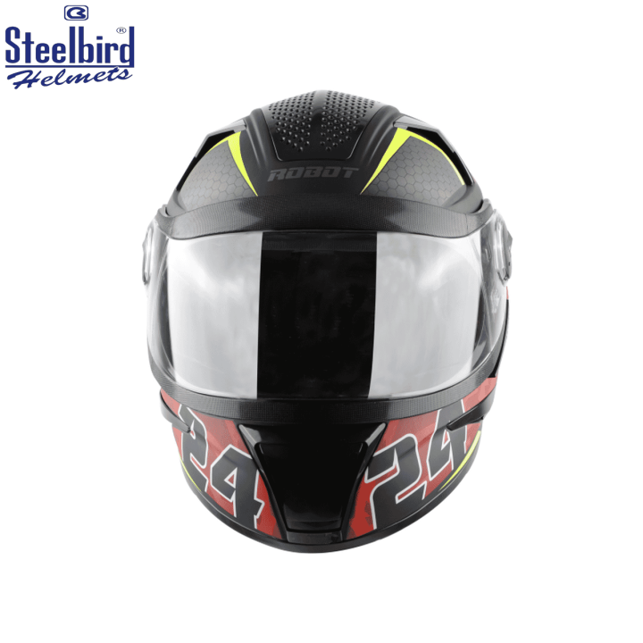 Steelbird Helmet For Open Face Crash Helmet With Visor Steelbird