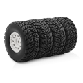 Wheels Rims with Tires for ARRMA 1/14 Mini MOJAVE GROM RC Car White. 