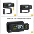 NANLIY 2X USB Solar Power Tire Pressure Monitoring System Wireless Car TPMS LCD Display Pressure Alarm with Internal Sensor. 