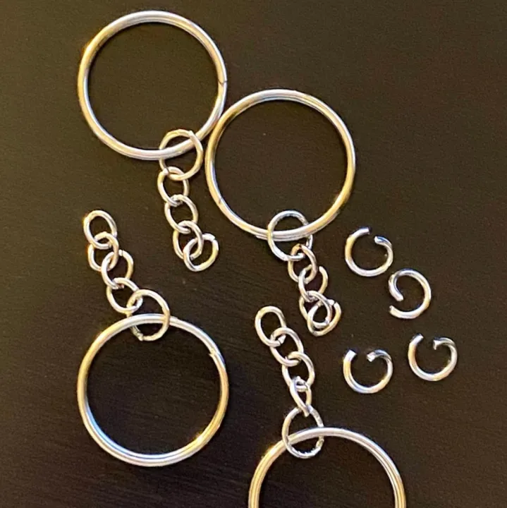 Stainless%20Steel%20Keychain%20Set.%2050%20Pieces%20Key%20Rings%20Anchor%20Chain%20For%20DIY%20Crafts%20-%20Image%202