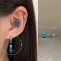 Star Tears Crystal Water Drops Pendant Ring Ear Buckle Female Temperament All-match Huazi Zircon Earrings Ear Jewelry. 