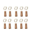 OUMERY 10 Packs Including Battery Led Wine Bottle Stopper Copper Wire Light String 2M 20LED Atmosphere Decorative Light. 