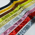 5yards 25mm Sequins Ribbon Lace Trim Sequin Sewing Fabric Ribbon For Dress Clothes Headdress Bridal Wedding Accessories. 