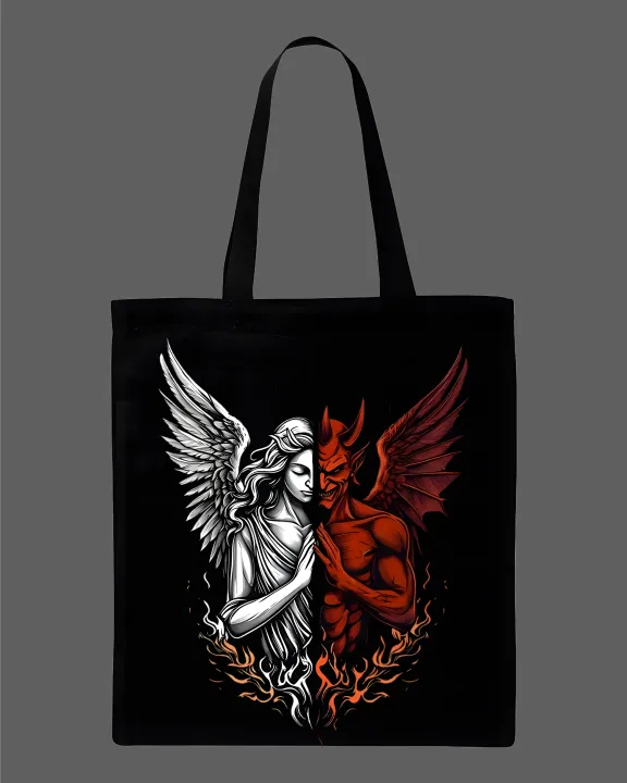 Angel%20&%20Devil%20Graphic%20Printed%20Tote%20Bag%20%7CAesthetic%20Eco-Friendly%20Cotton%20Shoulder%20Bag%20-White,%20Black%20-%20Image%202