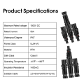 2 Pair Solar Male and Female MMMF+FFFM, 3 to 1 Branch Connectors IP67 Branch Connectors. 
