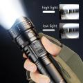 Portable Powerful Laser Led Flashlights 5000LM Ultra Bright Tactical Light Emergency Spotlights Telescopic Zoom Light Built-in Battery. 
