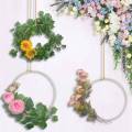 Spreeshop 4X Dream Bamboo Rings,Wooden Circle Round Catcher DIY Hoop for Flower Wreath House Garden Plant Decor Basket 26cm. 