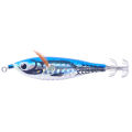 SuperRide Artificial Lure with Squid Jig 6pcs Glow in the Dark Squid Jig Fishing Lure Hooks with Realistic 3d Eyes Outdoor Fishing for Anglers. 