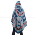 Woolen Hooded Poncho For Women. 