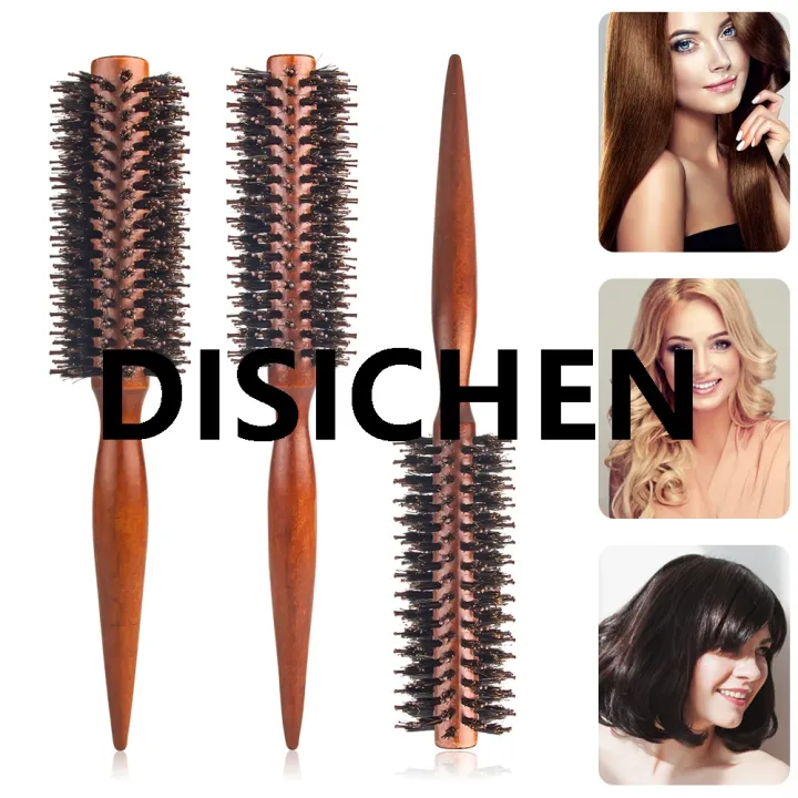 DISICHEN%206%20Style%20Natural%20Boar%20Bristle%20Hair%20Round%20Brush%20Wood%20Handle%20Round%20Barrel%20Hair%20Comb%20Hair%20Roller%20Brush%20Hairdressing%20Styling%20Tools%20Affordable%20-%20Image%205