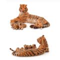 Gift Early Education Teaching Toy Lifelike Tiger Models Wild Animal Figurines Tigress With Cub Simulation Wildlife. 