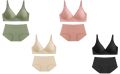 Women's Invisibles Comfort Seamless Bra and Panty Set,Wireless Bra Underwear Matching Lingerie Set. 