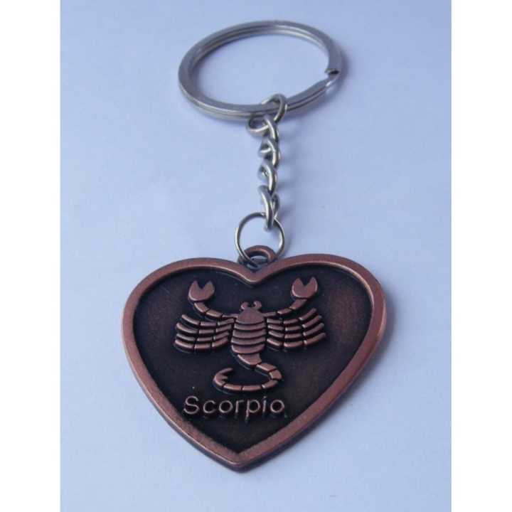 Key-ring / Key Chain Scorpio Zodiac (Brischik Rashi) (Birthstone October 24 to November 23) - Small but best gift for your best one.