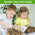 Round Plant Nursery Pot with Drainage Hole, Biodegradable Container-L. 