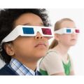 Set Of 4 Pcs 3D glasses Red Cyan Anaglyph 3d Paper Eye Glasses,Red Blue 3d Paper Glasses. 