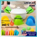 Difutagui -Ready Stock- 1PC Kitchen Silicone Heat Resistant Special Anti-slip Hand Glove Hand Glove RANDOM COLOUR. 