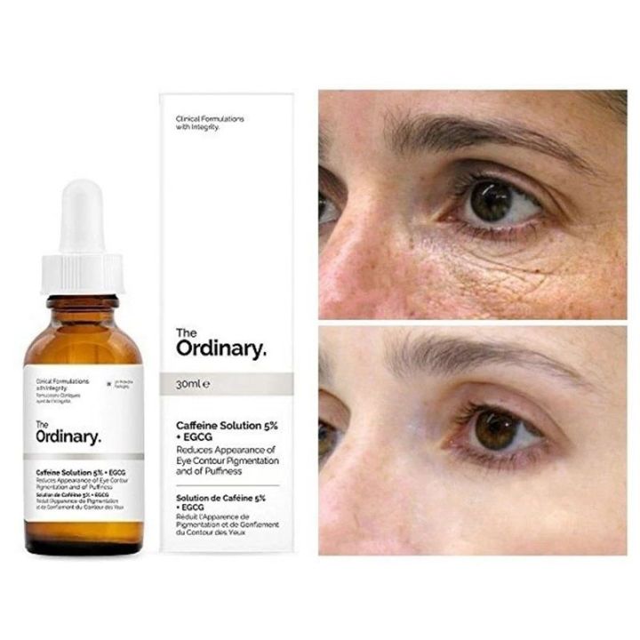 The Ordinary Caffeine Solution Serum For Under Eye Treatment 30ml - Reduces Dark Circles, Eye Bags and Puffiness