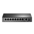 POE Switch TP-Link 9 Port 10/100Mbps Desktop Switch With 8-Port PoE+ TL-SF1009P Black. 