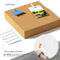 FORIDE 12inch X 12inch Cork Tiles, 12 Pack Cork Boards for Wall with Safe Removable Adhesive Tabs, Large Cork Bulletin Boards. 