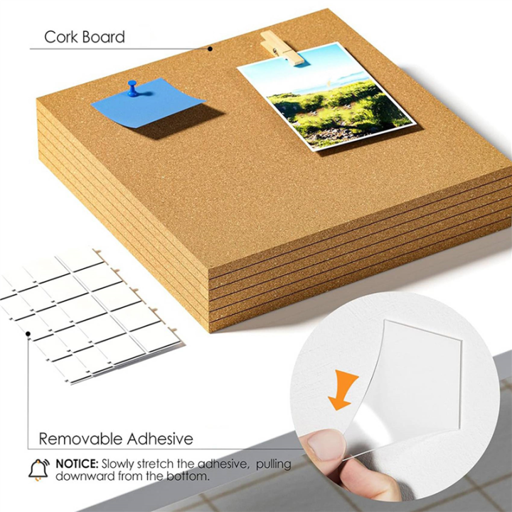 FORIDE%2012inch%20X%2012inch%20Cork%20Tiles,%2012%20Pack%20Cork%20Boards%20for%20Wall%20with%20Safe%20Removable%20Adhesive%20Tabs,%20Large%20Cork%20Bulletin%20Boards%20-%20Image%204