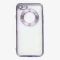 Purple Color Transparent Plain Design Case Cover For Iphone 7G. 