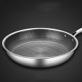 Honeycomb Structure Hex Design Non-stick  Fry Pan 24 cm Stainless Steel. 