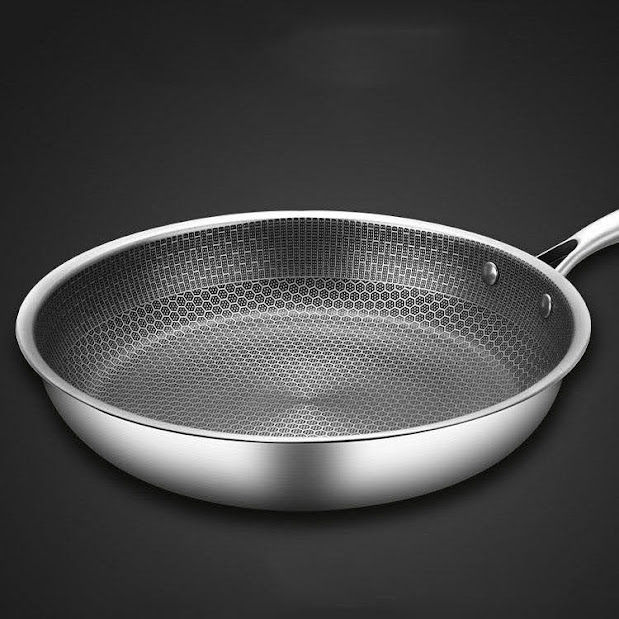 Honeycomb%20Structure%20Hex%20Design%20Non-stick%20%20Fry%20Pan%2024%20cm%20Stainless%20Steel%20-%20Image%204