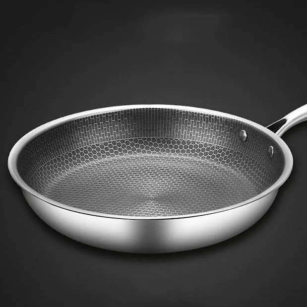 Honeycomb%20Structure%20Hex%20Design%20Non-stick%20%20Fry%20Pan%2028%20cm%20Stainless%20Steel%20-%20Image%203