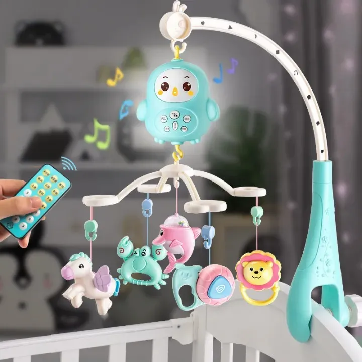 Happy Bed Bell Baby Mobile With Remote Control Light Music 