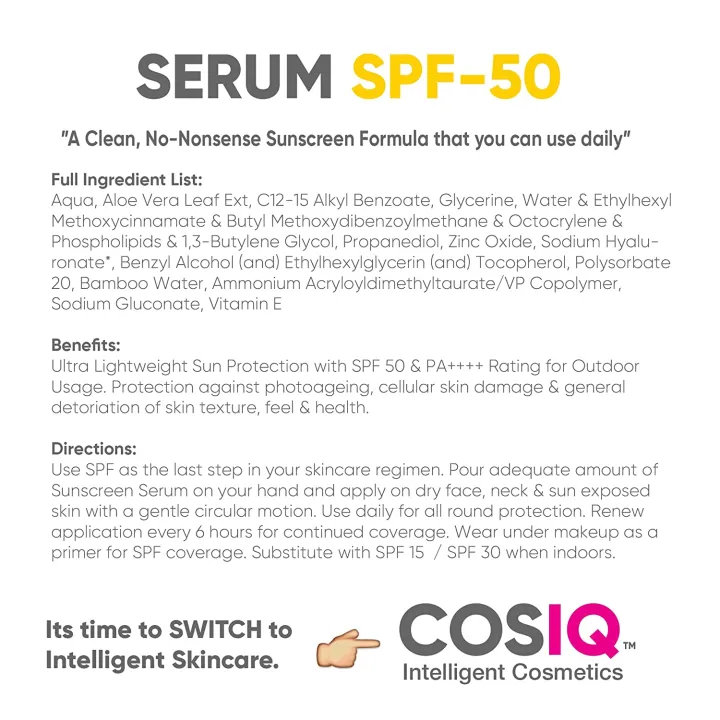 COSIQ%20SPF%2050%20Sunprotect%20PA++++%20Sunscreen%20Serum%20100ml%20-%20Image%203