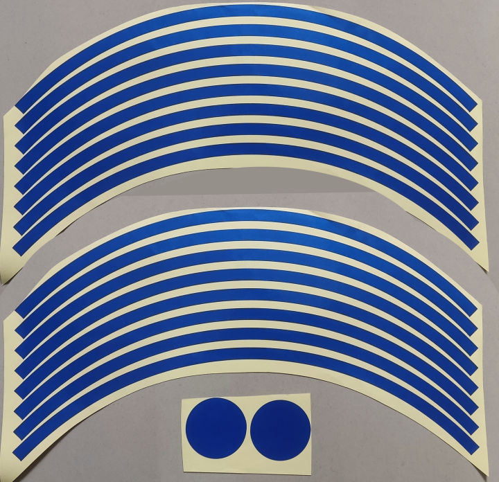 Blue Reflective Vinyl Rim Stickers For Motorcycles / Suitable For All ...