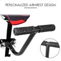 Bicycle Rear Seat Cushion Armrest Footrest Set, Bike Back Seat Child Safety Cushion Armrest Handrail Rear Feet Pedals. 