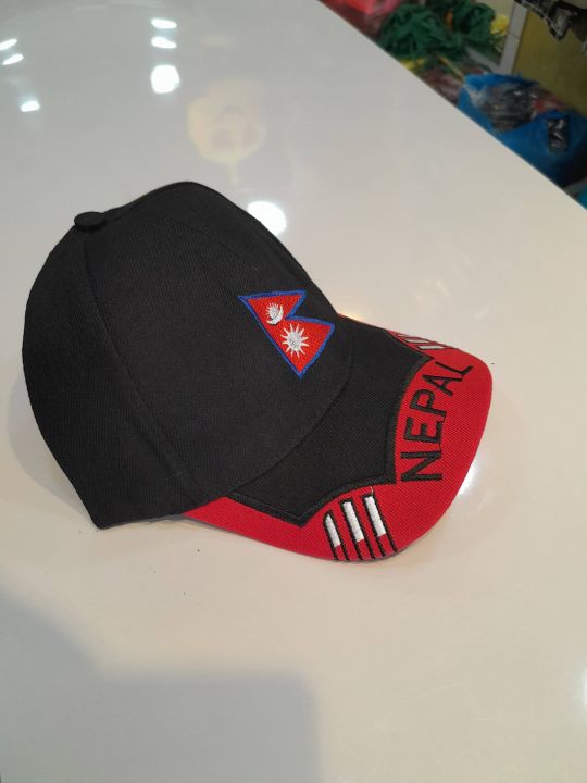 Nepal%20Flag%20Cap,%20Unisex%20adjustable%20Cap%20-%20Image%203