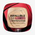 L'Oreal Paris Infallible Up to 24H Fresh Wear Foundation in a Powder 180 By Genuine Collection. 