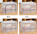 66L Transparent Dust-proof Thickened Foldable Storage Box Large Capacity Clothes Bag. 