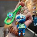 Naruto Manga Anime Kakashi 3D Keychain With Straps and Lock Keyring. 