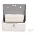 Wall Mount Tissue Holder M fold Paper Towel Dispenser - White. 