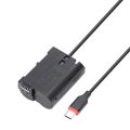 Portable Power Cord Fully Decoded Dummy Battery EN-EL15 DC Coupler AC Power Supply Adapter For Nikon D7000 D7100 D7200 D750. 