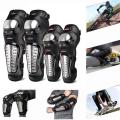 Pro Biker Stainless Motorcycle Elbow & Knee Pads Protectors Guards Protective. 