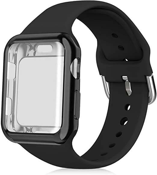 Apple Watch Bands 38mm 42mm Women Men with Screen Protector Case