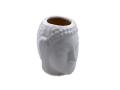 Ceramic Planter Gautam Buddha Shape Flower Pot Gift-White 5 INCH (White)  Vase Glazed Ceramics  Cases. 