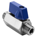 NAMUNY 4X Stainless Steel Ball Valve - 1/4 Inch NPT Thread Male Small Mini Ball Valve (1/4Inch Male&Male). 