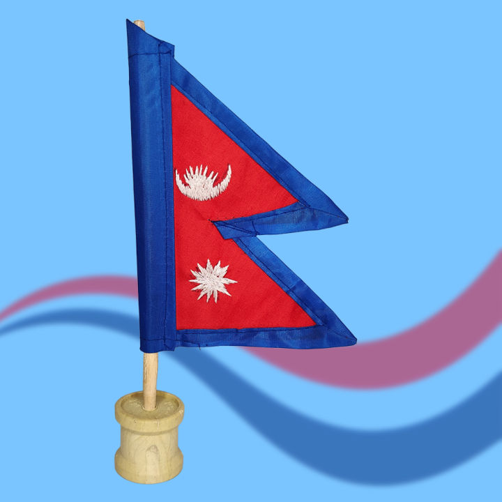 Nepal National Table Flag With Stand