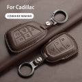 MANYOU Leather Car Key Case Cover For Cadillac CT4 CT5 ATS CT6 CTS DTS XT5 Escalade ESV SRX STS XTS XT4 28T ELR Car Key Accessoires. 