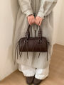 Women’s PU Leather Handbag 6625 | Designer Handheld & Crossbody Bag | Stylish Leather Strap Detail Design bag for women. 