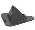 Universal Portable Three-Sided Triangle Desktop Stand Mobile Phone Pyramid Shape Holder Desktop Stand (Black). 