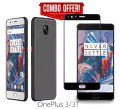 Combo of Oneplus 3 / 3T Smoke cover and Tempered Glass Screen Protector. 