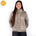 Creative Touch Fashion Grey Fur Fleece Jacket For Women WJK4491. 