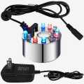 Ultrasonic Mist Maker Fogger Water Fountain Convenient Pond Atomizer 12 LED. 