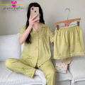 (3 in 1) Three Piece Cotton Night Dress For Women. 